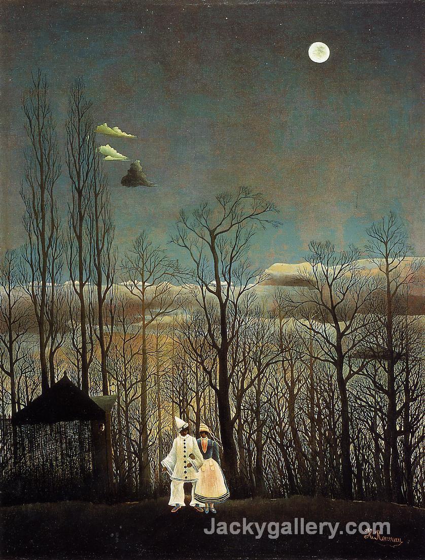 A Carnival Evening by Henri Rousseau paintings reproduction